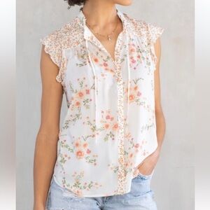 NWOT LOVESTITCH Ruffle Sleeveless Blouse